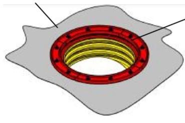 Sulzer ABS Klemmflansch NS zum Anbinden einer bauseitigen Dichtungsbahn - 62665198